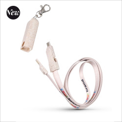 4 IN 1 WHEAT STRAW USB CABLE