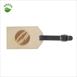 WOODEN LUGGAGE TAG
